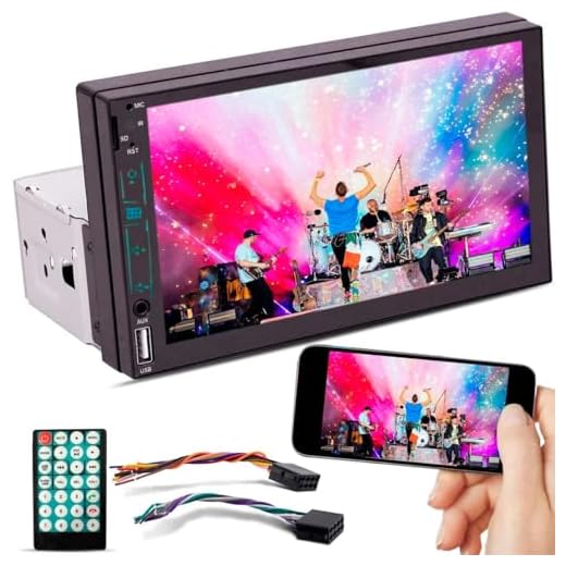 Central Multimídia Mp5 1 2 Din H-Tech HT-2700 7Pol Espelhamento USB BT