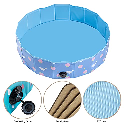 Conjunto de capa e piscina dobrável portátil para animais de estimação de crianças, piscina de verão