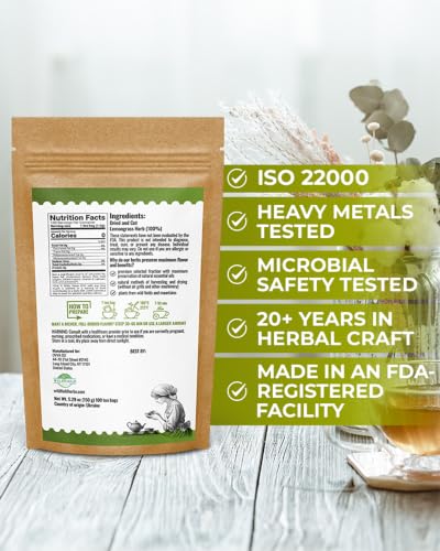 Image of 100 Bags Dried Lemongrass Tea Lemon Grass Leaf Herbal Tea Zacate De Limon (Cymbopogon) - 100 Count 1.5g Bags Lemongrass Chai Herb Limoncillo (Hierba Limon)