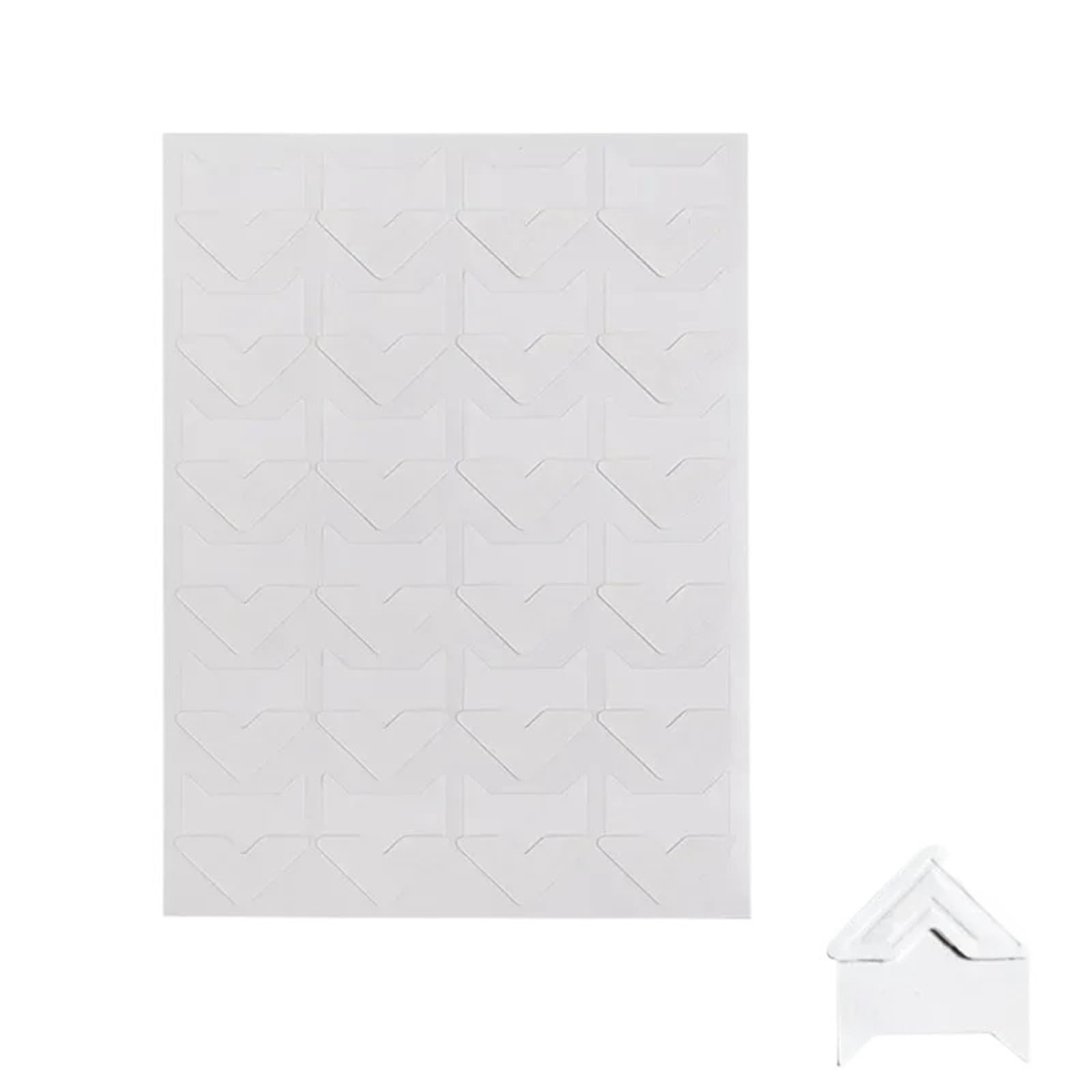 Gwyzax Self Adhesive Photo Corners 240-2400PCS Photo Corner Sticker Kraft Paper DIY Vintage Stickers for Self-Adhesive Photoes Album Scrapbooking(White-2400pcs)