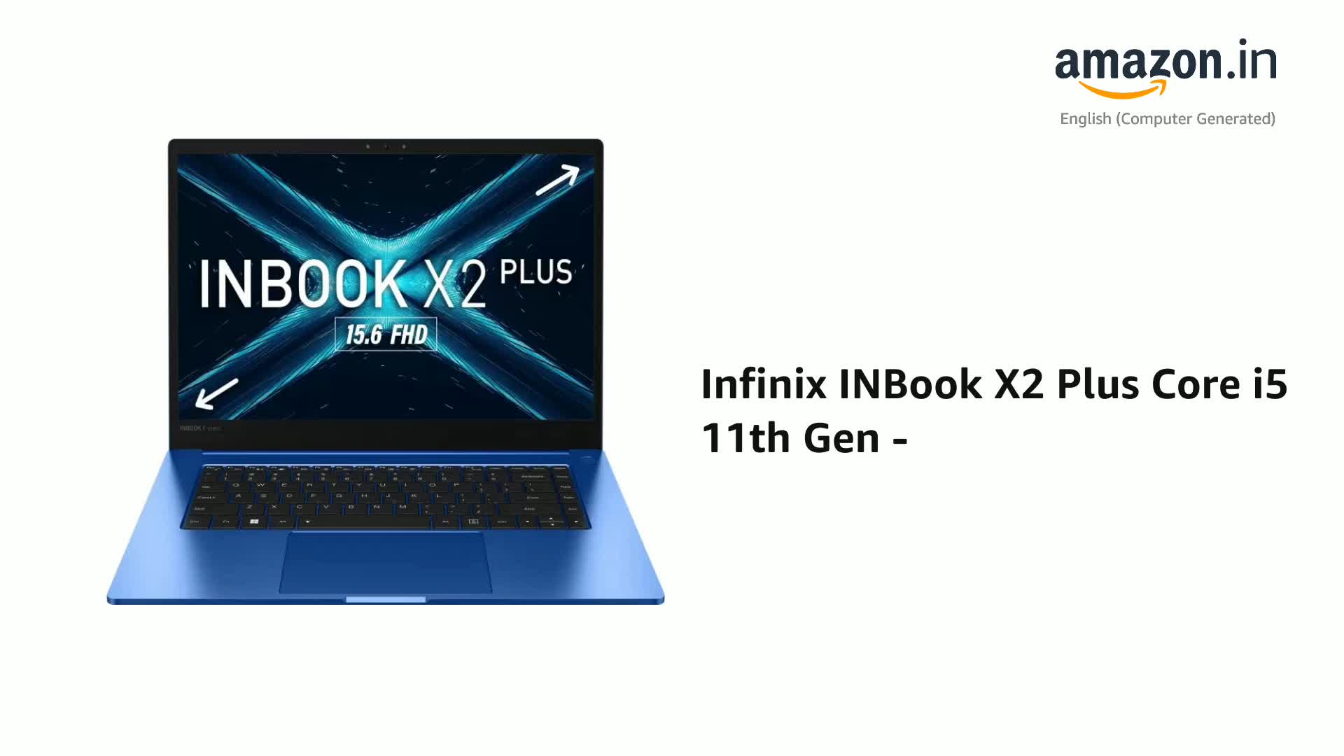 Infinix INBook X2 Plus Core i5 11th Gen - (16 GB/512 GB SSD
