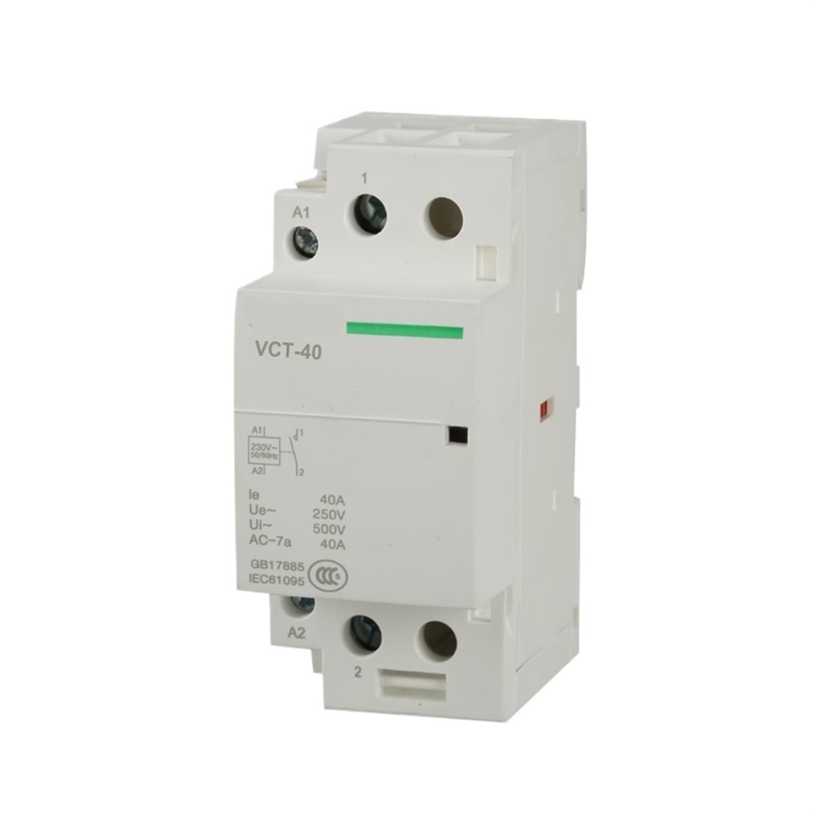 Contactor modular AC 110V 40 amperios 1P 1NO interruptor magnético carril DIN 4
