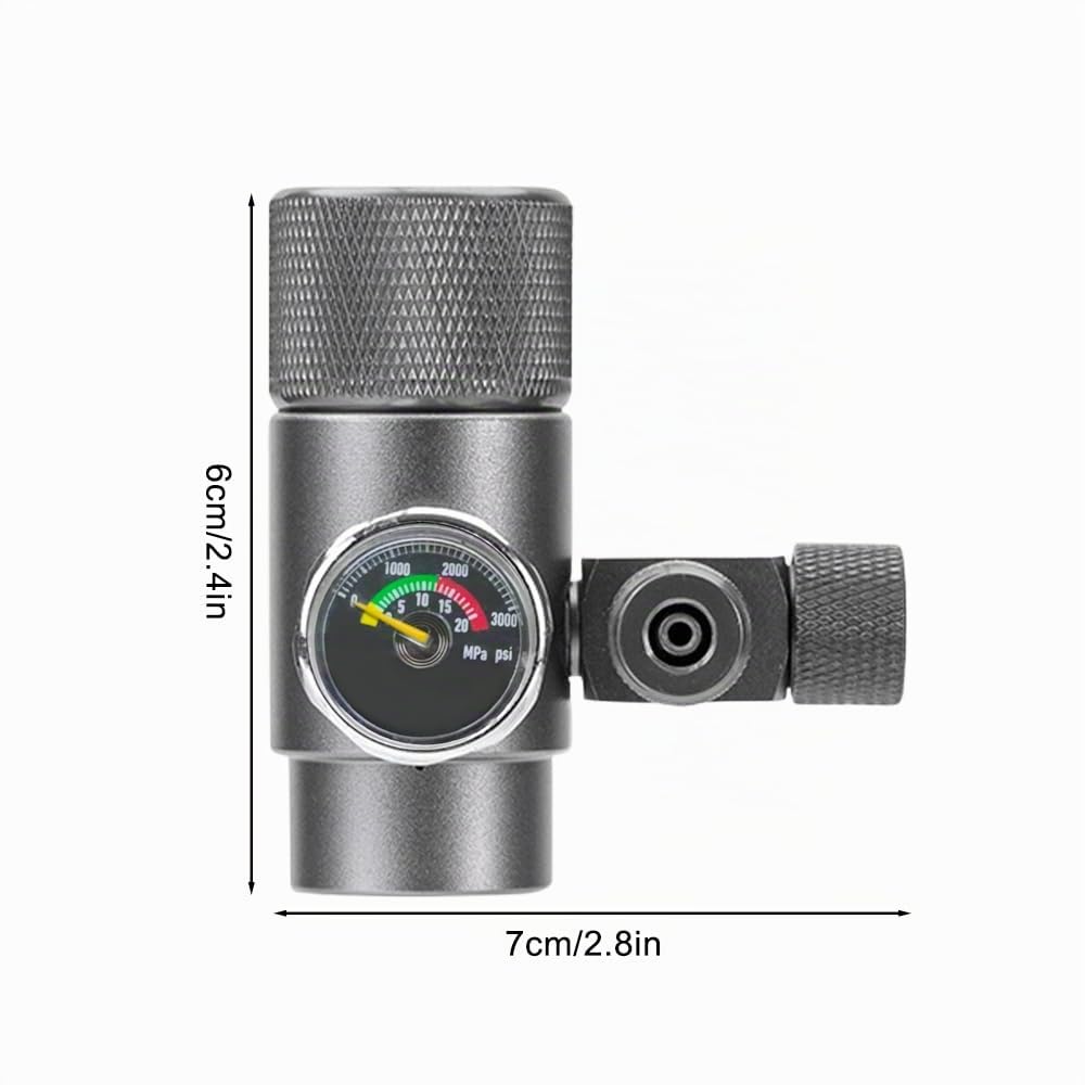 Régulateur de CO2 D'aquarium,Manomètre de CO2 pour Réservoir de Poisson Simple/Double,Pression Réglable pour Système de CO2 de Plantes Aquatiques