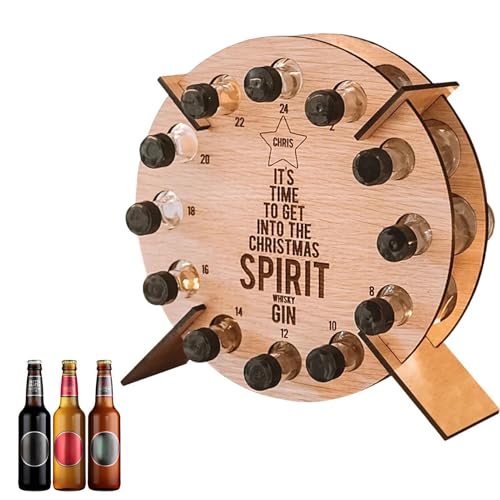 Casier à vin compte à rebours 12 bouteilles support bois calendrier - 7