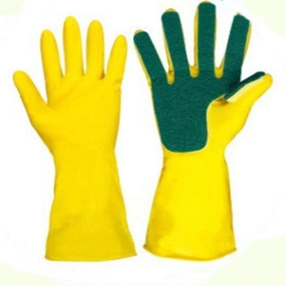Gants de récurage à cinq doigts pour protéger les mains et nettoyer les plats
