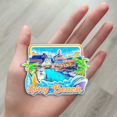 Imán Decorativo Refrigerador Long Beach 3-4 Pulgadas miniatura 4
