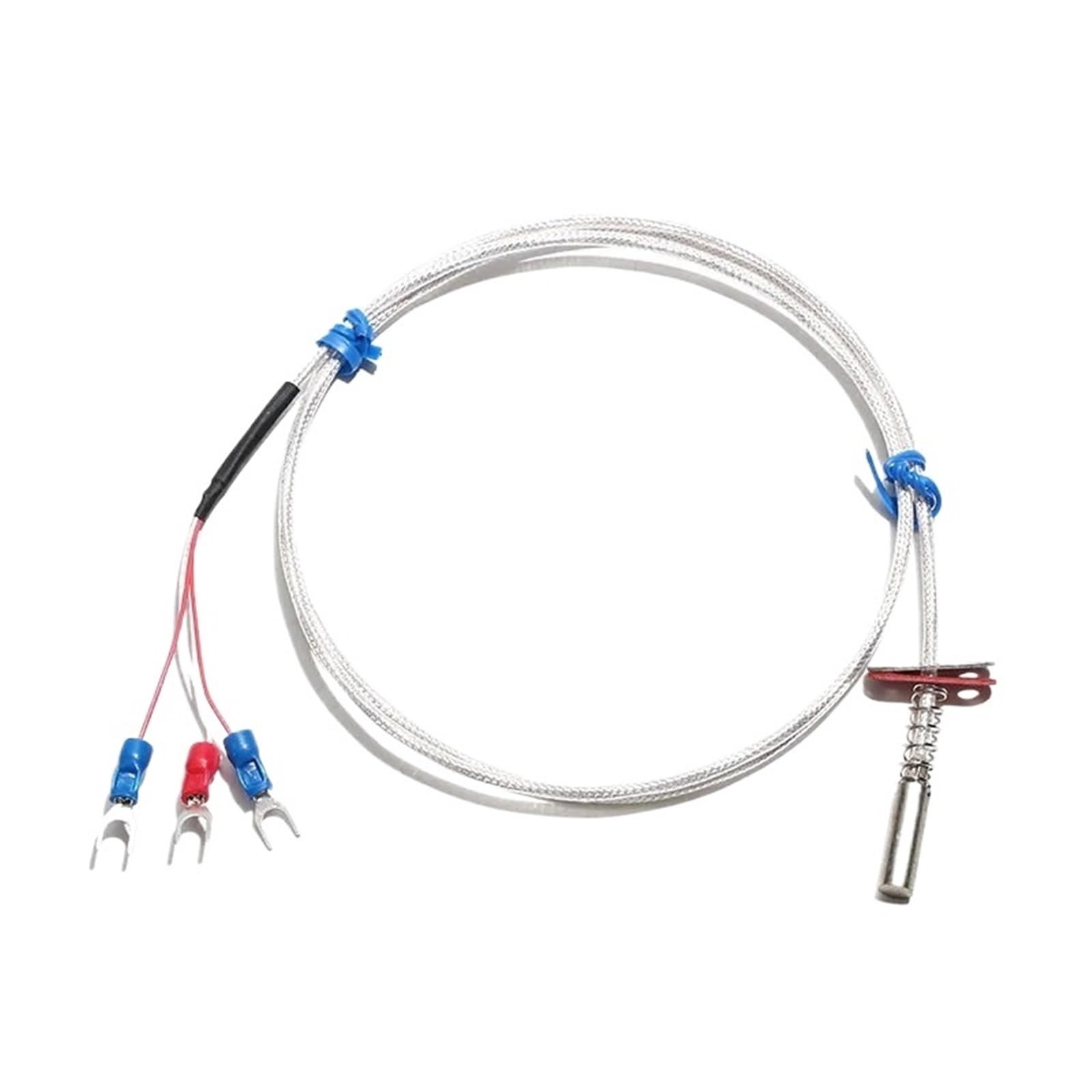 Sensore sonda temperatura resistenza termica piastra tipo PT100 Filo schermato PTFE/poliimmide placcato argento 1M-5M(16,Cable Length 4M)