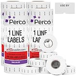 Perco Use by 1 Line Labels - 4 Sleeves, 32,000 