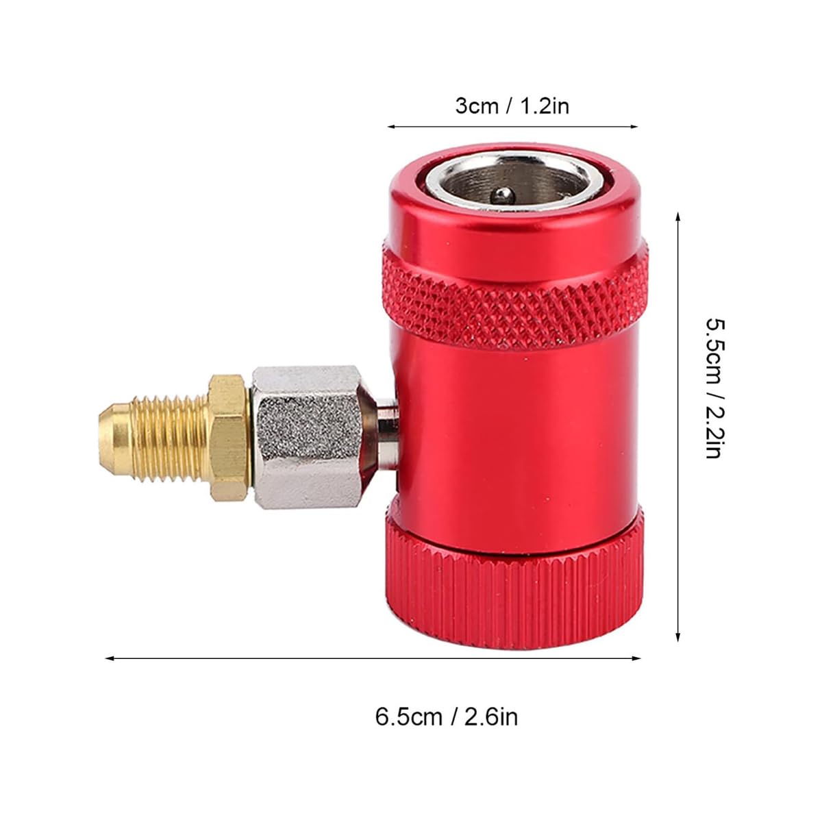 Ausi Kit d'adaptateur professionnel pour réfrigérant R1234YF – Adaptateur de port de service CA + connecteurs à connexion rapide