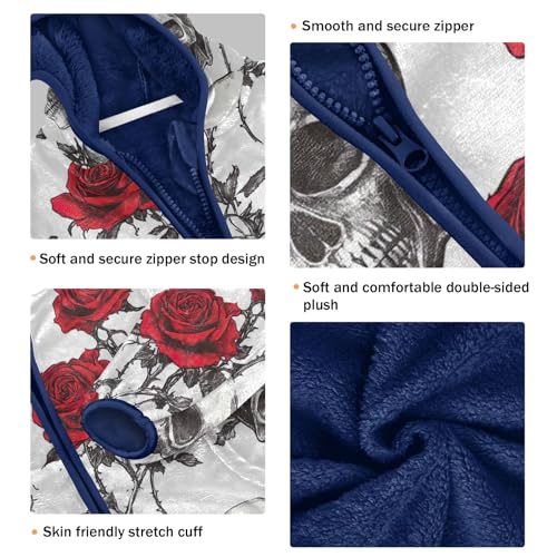 CHIFIGNO Cute Boys Zip up Hoodie Printed Boys Jackets Winter Coats for Boys with Pockets for Toddler and Kids3