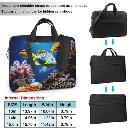 Bolso Tote para Laptop con Diseño Colorido de Peces miniatura 2