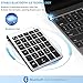 Lekvey Bluetooth Number Pad, 10 Keys Numeric Keypad Portable Wireless Bluetooth Keypad : 28-Key Numpad Extensions for Financial Accounting Data Entry for Laptop Surface Pro Tablets Windows, Silver