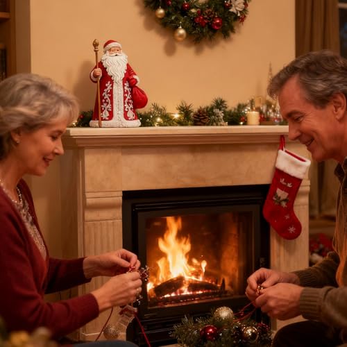 Figurines de Père Noël en résine de collection pour décoration de table