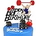 G-LOVELY'S Decorazione per torte fitness, Powerlifter Cake Topper, decorazione per torta in palestra, Happy Birthday Cake Topper per torta per fitness e feste