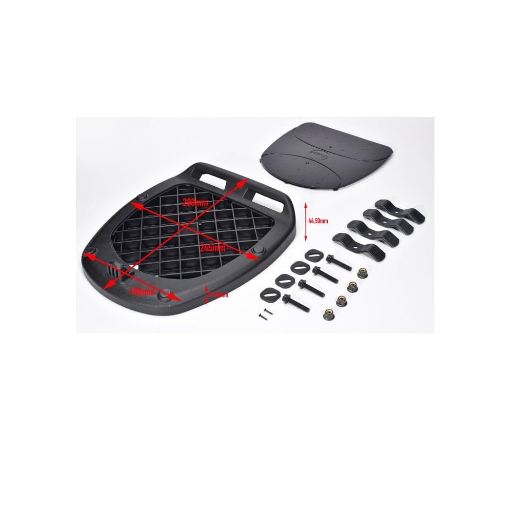 BAULETTO E300NT2B VALIGIA GIV I 30LT NERO PER MOTO SCOOTER COMPATIBILE CON HONDA SH 300 i BAULE COMPRESO DI PIASTRA E KIT UNIVERSALE PER PORTAPACCHI POSTERIORE 41X40X30CM