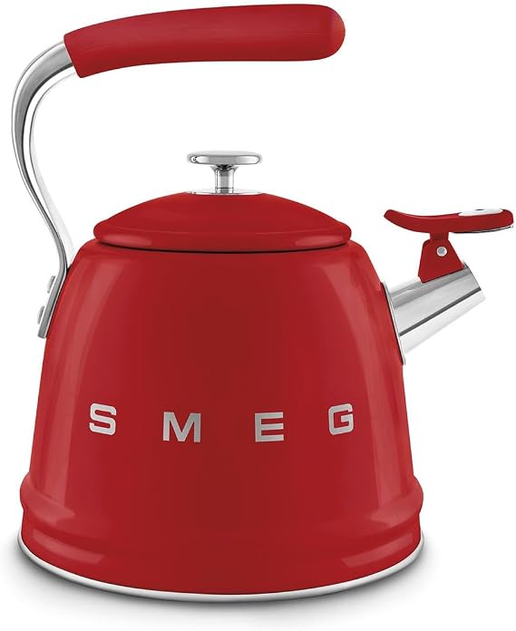 Smeg 50's Style Set Top Whistle Kettle Red 2.3 lt