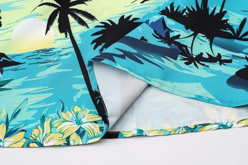 Image of Cromoncent Matching Hawaiian Outfits for Family, Dad and Son Matching Luau Beach Tropical Shirts Mommy Daughter Tropical Sets