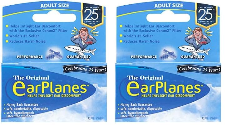 EarPlanes(Adult, 12 Years+) (Pack of 2)