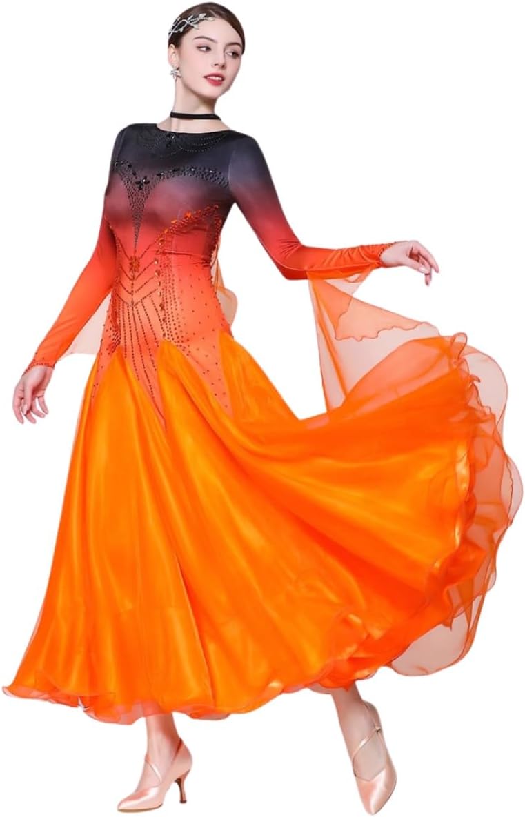 RIKOUZY] オーダーメイド 社交ダンス衣装 高級 社交ダンスドレス 立体