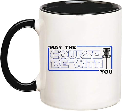 Miniatura 1 de Taza divertida de golf con disco, May The Course Be With You, Taza Frolf, taza de café novedosa de 11 oz