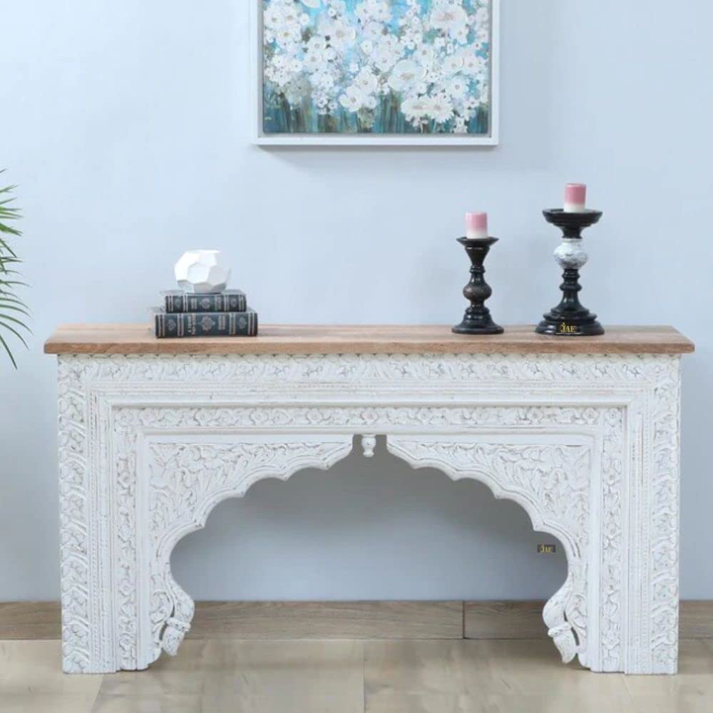 JAE Furniture Console Table Living Room Entryway Table White