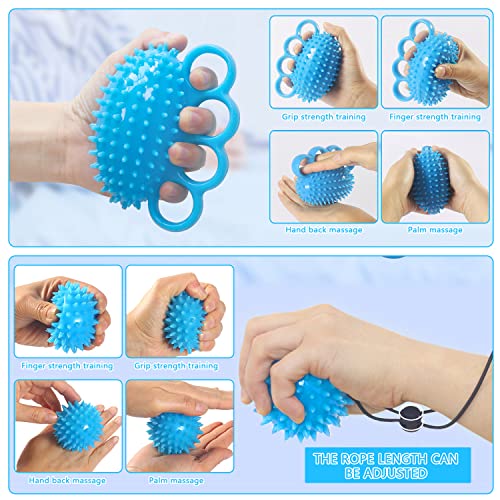 ADNEWX Handtrainer Fingertrainer Ball, 2 Set Igelball Weich Gummi Knetball für Hände Therapie Arthrose, Finger Training, Lindert Stress, Angstlinderung