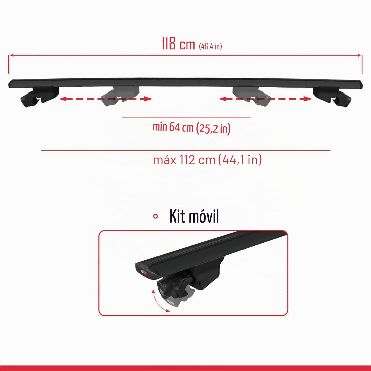 Compatible con Bmw 3 Series Touring (E91) 2005-2011 Barras de techo Portaequipajes HOOK Barras Transversales Con Cerradura Aluminio NEGRO