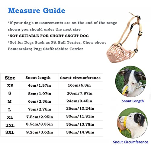 Dog Muzzle, Humane Design Breathable Dog Panting and Drinking Adjustable, Padded, Puppy Training Muzzle for Small Medium Large Dogs, Prevent Biting, Wildlife Scavenging (S) - Image 2