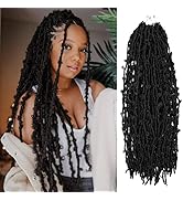 Butterfly Locs Crochet Hair 24 Inch Crochet Butterfly Locs Distressed Faux Locs Crochet Hair 6 Pa...