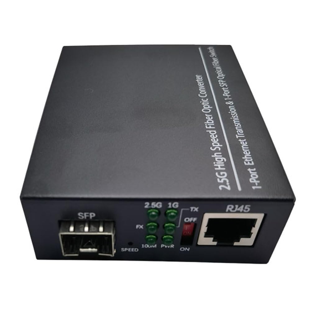 2,5G Glasfaser-Medienkonverter, Gigabit-SFP-Transceiver, 1000 Mbit/S, Kompatibel mit Gängigen E/GPON EU-Steckern