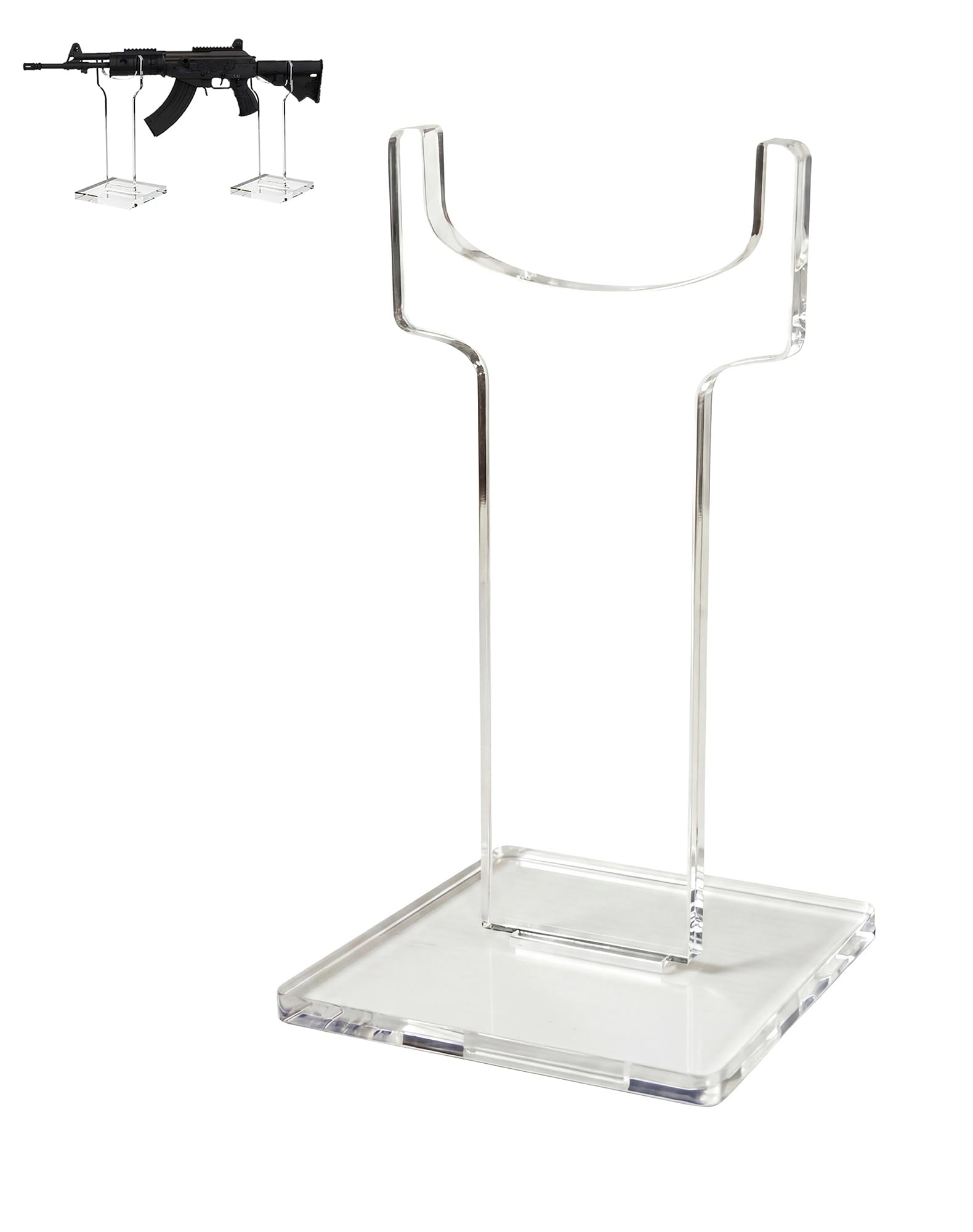 Rifle, Long Gun Display Stand, for Displays and Shows, Clear Acrylic (6" High) Sold AS Single Units for Mixing Sizes. (Usually Pick 2) (6in)-image-22