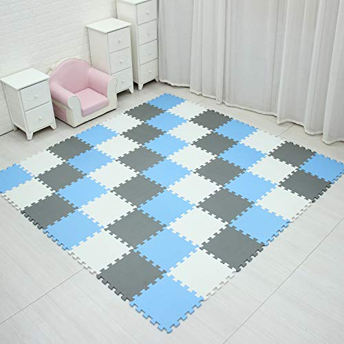 Image of Baby Mats Floor Mat Children's Mat Play Puzzle Mats Puzzle Mats Non-Toxic Play Mat Carpet White /Blue /Grey 101107112