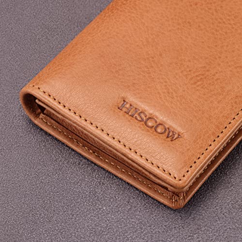 Image of HISCOW Business Card Holder with Large Compartment - Full Grain Leather