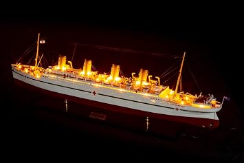 Museum Quality HMHS Britannic Model Cruise with LED 39.3" - Handcrafted HMHS Britannic Model - Special Edition - Ocean Liner Models - Cruise Ship Display Model Decoration