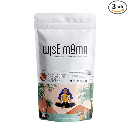 Palm Jaggery & Coconut Millets | Breakfast Cereals | High Fibre | High Protein | Complex Carbs | Gluten Free | Ready to Cook - 300 Gm (Pack Of 3)