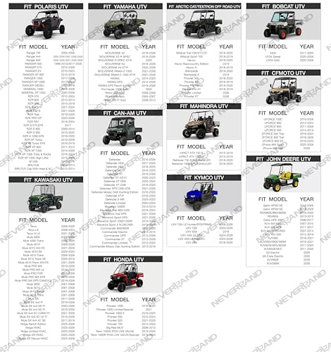 Image of NEVERLAND UTV Cover Heavy Duty Waterproof 2-3 Seater All-Weather Protection | for Polaris Ranger RZR Yamaha Rhino Can-Am Commander Defender Honda Pioneer Sxs Teryx, 300D Oxford Fabric Rain UV Protection
