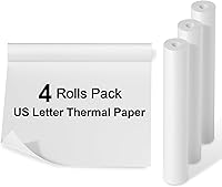 Vista 28 de Phomemo Papel adhesivo térmico blanco de 1.969 in, compatible con Phomemo M02/M02S/M02 PRO/M04S/M04AS Mini impresora térmica, texto negro, 3 rollos