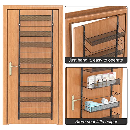Coonoor 8 Tier Over The Door Pantry Organizer,Adjustable Baskets Closet Organizer Hanging Rack Spice Space Saver,Black #TOP6
