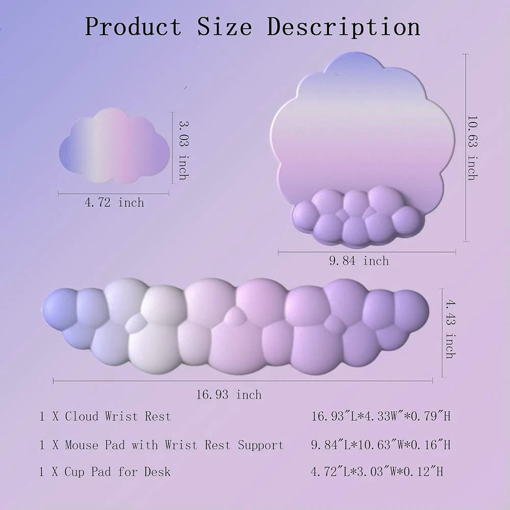GLDFW, poggiapolsi ergonomico in memory foam, supporto per mouse per digitare computer, sollievo dal dolore, per casa e ufficio