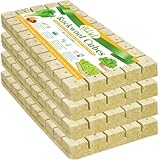 Halatool 1 Inch Rockwool Cubes Garden Rock Wool Stonewool Grow Cubes Starter Plugs for Hydroponics Soilless Cultivation Clone Plants Germination Start (4 Sheets, 200 Plugs in Total)