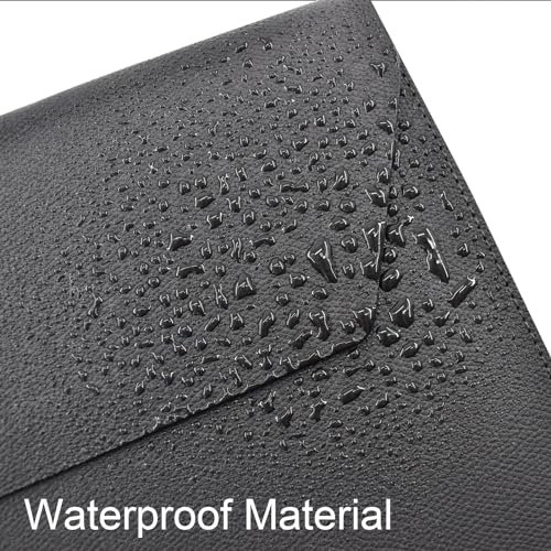 VANRA Pasta organizadora expansível de couro PU, porta-documentos, bolso para arquivos, envelope com