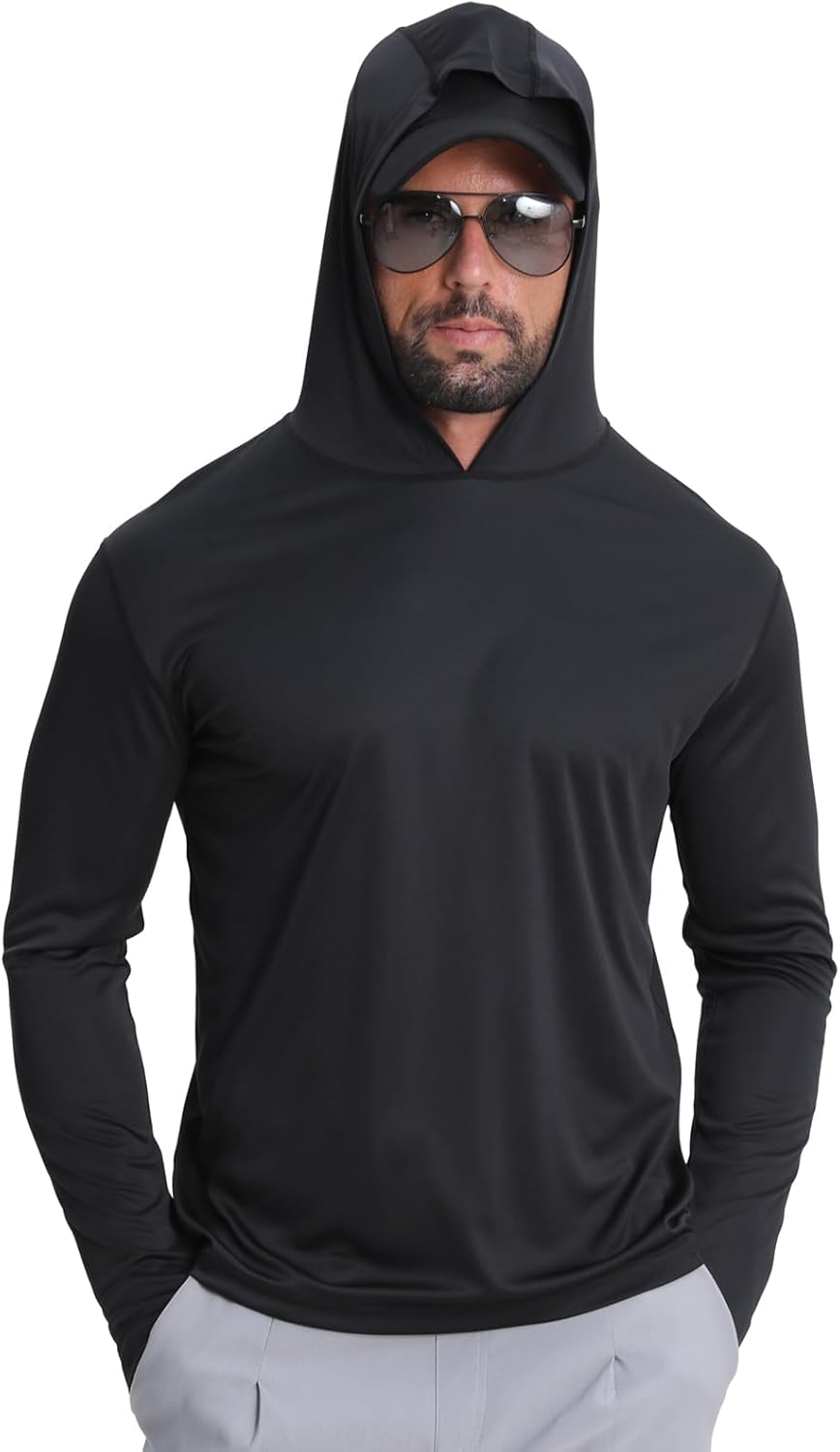 Men's Fishing Hoodie Shirts 4 Pack/5 Pack Sun Protection UPF 50+ Running Swimming Rash Guard Shirt - Image 8