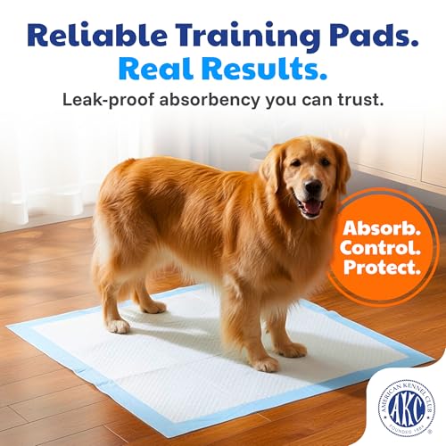 Image of American Kennel Club Scented Puppy Training Pads with Ultra Absorbent Quick Dry Gel - 28 x 30 Pee Pads for Dogs - Fresh Scented - 50 Count, XL