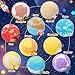10 Pack Galaxy Bath Bombs for Kids with Surprise Toys Inside Organic Bubble Bath Bombs with Solar System Gemstones Easter Christmas Birthday Gift for Kids Boys Girls