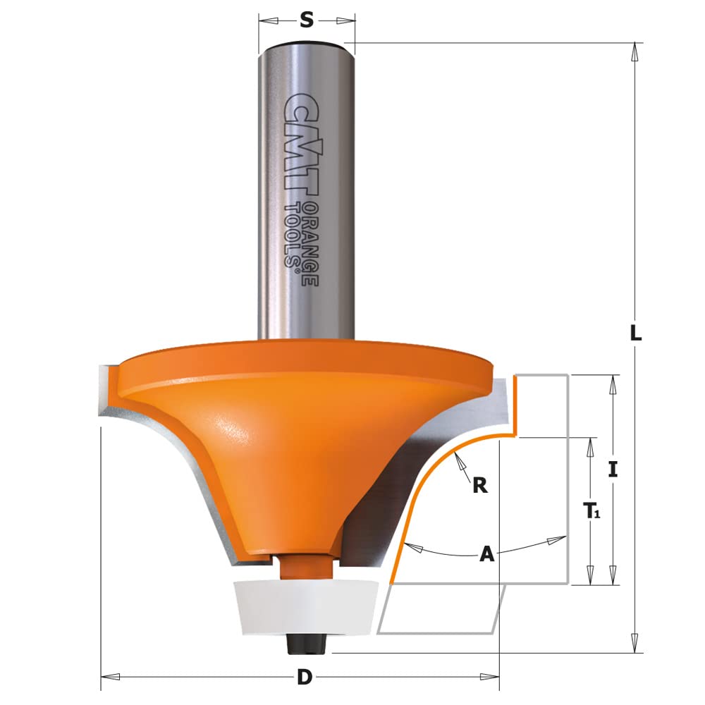 CMT ORANGE TOOLS 966.601.11 Fresa de radio cóncavo para materiales compuestos