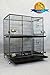 Homey Pet 43" 2 Tier Heavy Duty Cage Crate Kennel w/Casters and Feeding Bowls