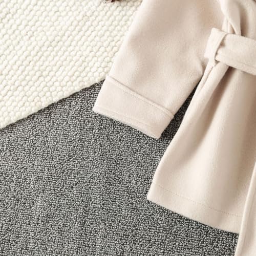 Toddler Girls Warm Jacket Girls Winter Warm Thickened Classic Jacket Button Solid Color For Kids Clothes Beige Coat2