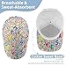 Kids Baseball Cap Alphabet Pattern Bright Fashion ColorfulAdjustable Breathable Golf Hat for Boys & Girls Age 3-8 White