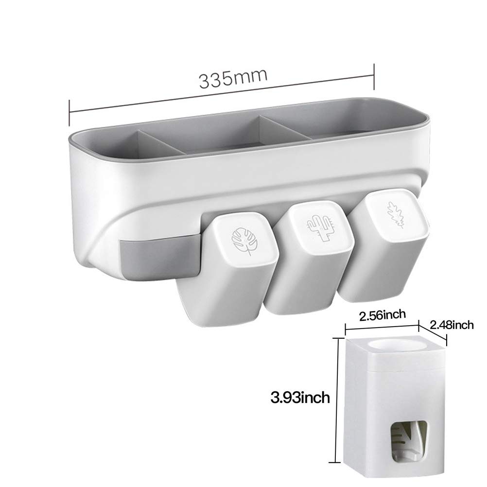 Funzione Porta Spazzolino da Bagno da Parete, Organizzatore per Spazzolino da Denti per Famiglia Lady Men Kids,F