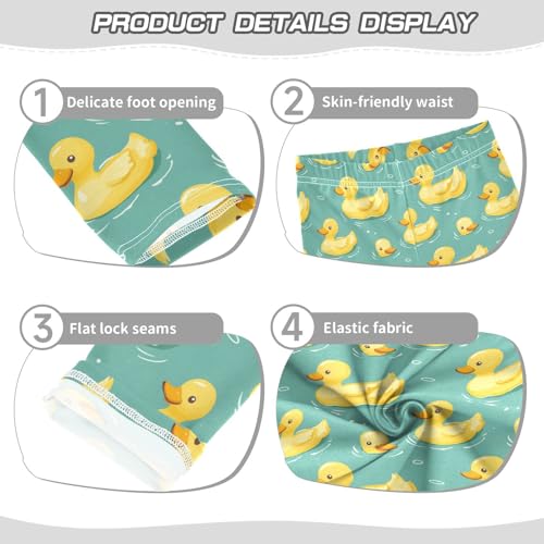 Girls Leggings Cartoon Yellow Ducks Soft Toddler Leggings for Girls Kids Pants Size 4T-10T3